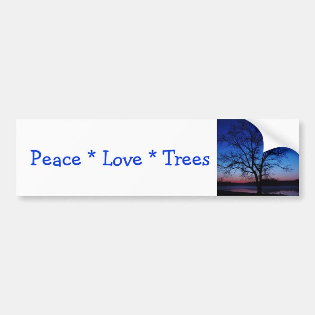 Peace Liebe Trees Autoaufkleber (Vorne)
