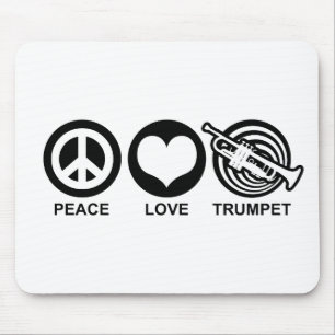 Peace Liebe Trumpet Mousepad