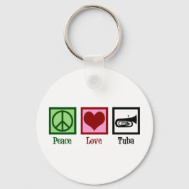 Peace Liebe Tuba Player Schlüsselanhänger