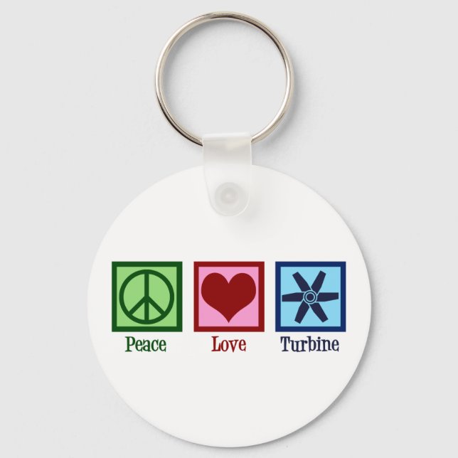 Peace Liebe Turbine Fan Schlüsselanhänger (Vorderseite)