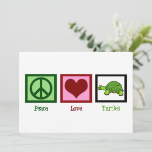 Peace Liebe Turtles Niedlich Turtle Card