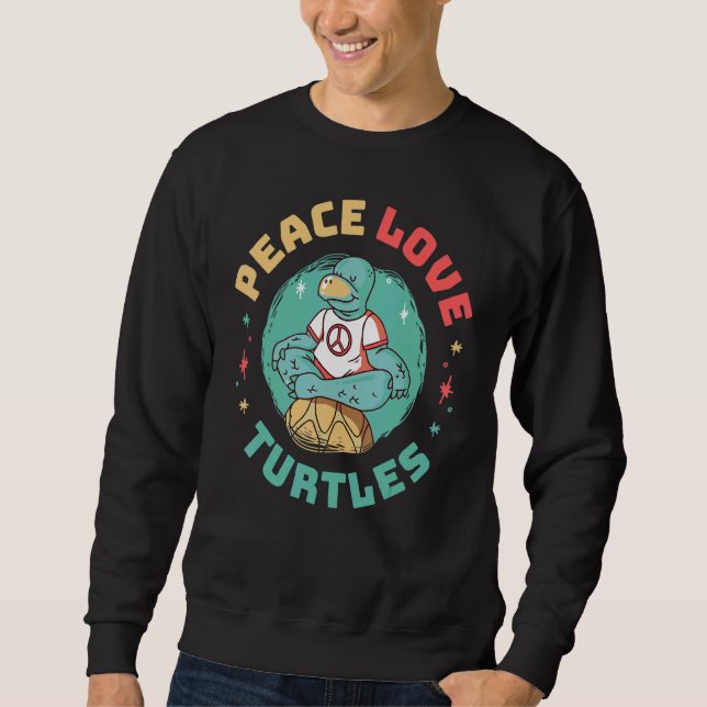Peace Liebe Turtles Sweatshirt (Vorderseite)