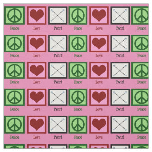 Peace Liebe Twirl Stoff
