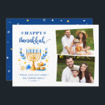 Peace Liebe und Latkes Happy Hanukkah 2 Foto Feiertagskarte<br><div class="desc">Senden Sie Ihre Wünsche mit dieser Holiday Foto-Karte,  die ein Atemberaubendes Hanukkah-Script und jüdische Feiertagssymbole enthält,  um Ihre Grußbotschaft zu markieren.</div>