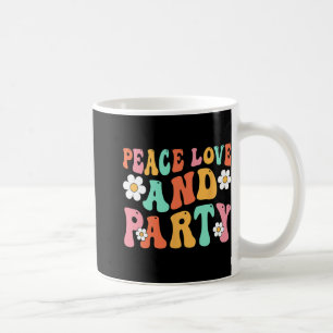 Peace Liebe und Party Bride Bridesmaid Groovy Bach Kaffeetasse