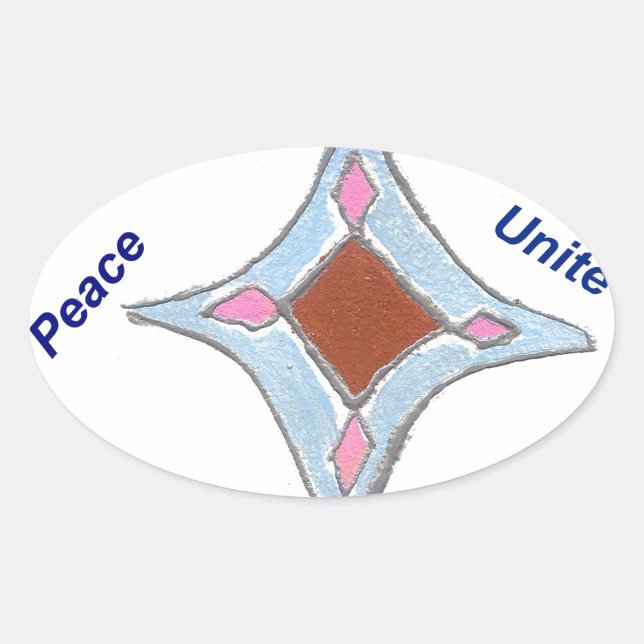 Peace Liebe Unity hakuna matata .png Ovaler Aufkleber (Vorderseite)
