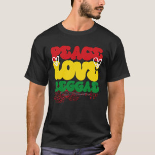 Peace Liebe Unity Rastafari Closing Jamaica Souven T-Shirt