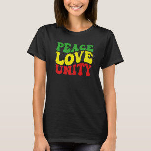 Peace Liebe Unity Reggae Roots Jamaica Rasta Regga T-Shirt