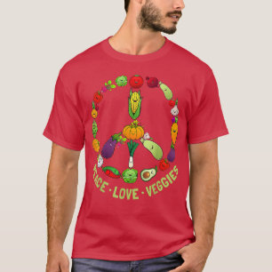 Peace Liebe Vegetarian Funny Vegan Lover Veganism  T-Shirt
