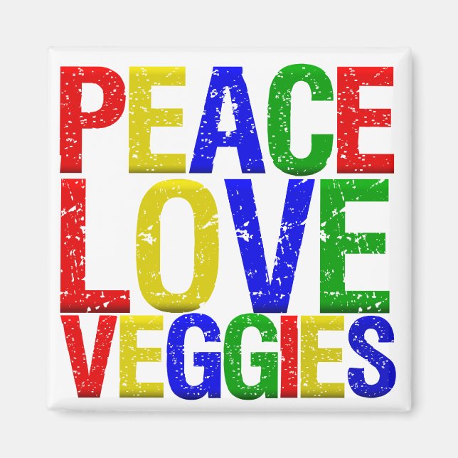 Peace Liebe Veggies Magnet (Vorne)