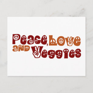 Peace Liebe Veggies Postkarte