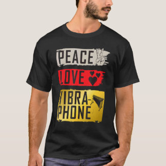 Peace Liebe Vibra Phone Harp Instrument Vibra Tele T-Shirt