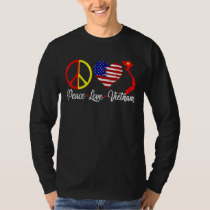 Peace Liebe Vietnam Flag American Flag T-Shirt