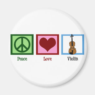Peace Liebe Violin Magnet