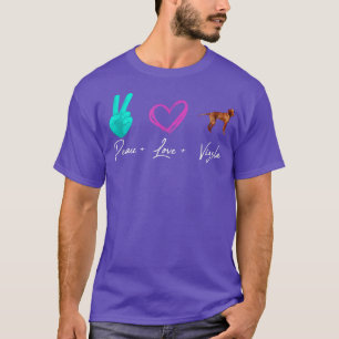 Peace Liebe Vizsla Funny Dog Owner T-Shirt
