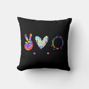 Peace Liebe Volleyball Gefärbte Krawatte Rainbow T Kissen