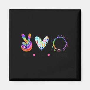 Peace Liebe Volleyball Gefärbte Krawatte Rainbow T Magnet