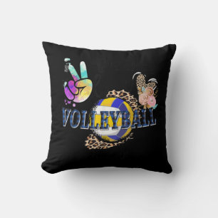 Peace Liebe Volleyball Gigi Life Mama Oma Leopar Kissen