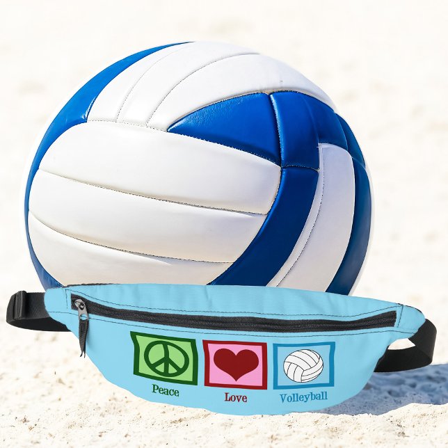 Peace Liebe Volleyball Niedlich Blue Bauchtasche (Von Creator hochgeladen)