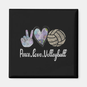 Peace Liebe Volleyball Niedliches Design für Women Magnet