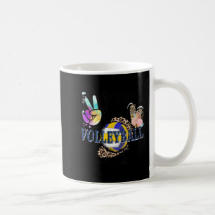 Peace Liebe Volleyball Oma Life Mama Oma Leopard Kaffeetasse