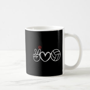 Peace Liebe Volleyball Player Graphic Kaffeetasse