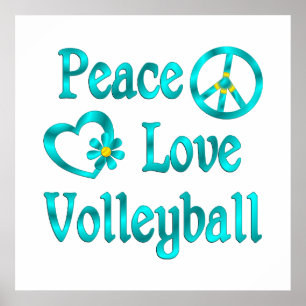 Peace Liebe Volleyball Poster