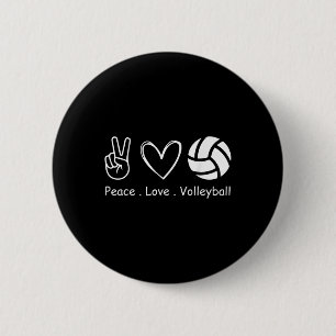 Peace Liebe Volleyball Spielerteam Sport Volleybal Button