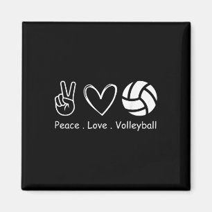 Peace Liebe Volleyball Spielerteam Sport Volleybal Magnet