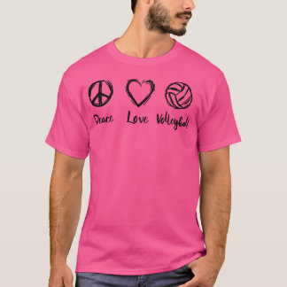 Peace Liebe Volleyball Volleyball Player T-Shirt