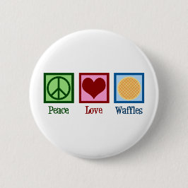 Peace Liebe Waffles Button