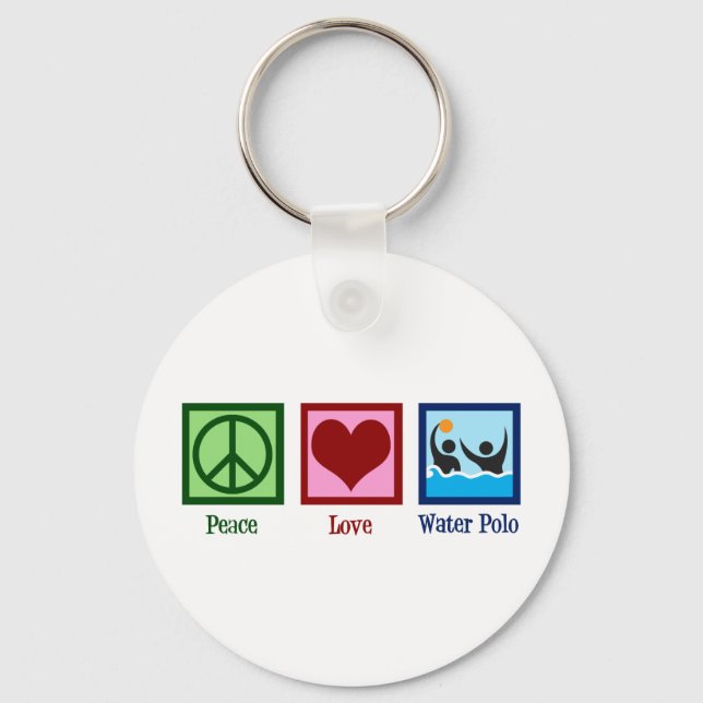Peace Liebe Water Polo Schlüsselanhänger (Vorderseite)