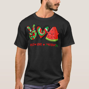 Peace Liebe Watermelon Peace Liebe Wassermelone Da T-Shirt