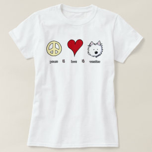 Peace Liebe Westies KiniArt T-Shirt