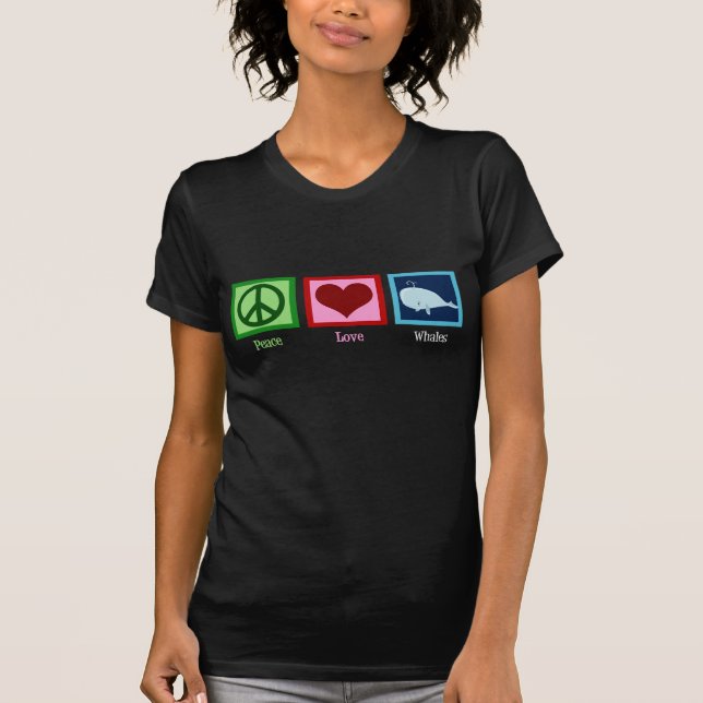 Peace Liebe Whales T-Shirt (Vorderseite)