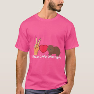 Peace Liebe Wombats Wombat Animal Zookeeper T-Shirt