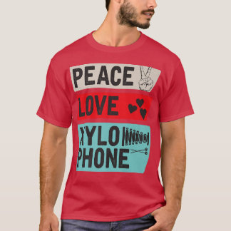 Peace Liebe Xylophone Piano Music Players Marching T-Shirt