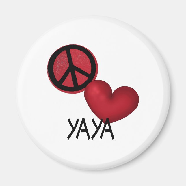 Peace Liebe YaYa Magnet (Vorne)