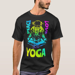 Peace Liebe Yoga Astronaut Namaste Zen Medizin L T-Shirt