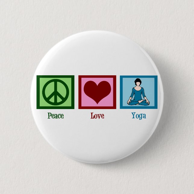 Peace Liebe Yoga Button (Vorderseite)