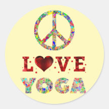 Peace Liebe Yoga Farbenfrohe Spiritualität