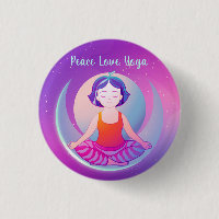 Peace Liebe Yoga Girl Meditation im Weltraum