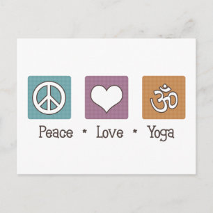 Peace Liebe Yoga Postkarte