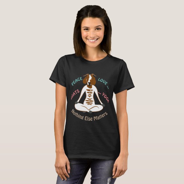 PEACE LIEBE ZIATEN YOGA | GetYerGoat™ T-Shirt (Vorne ganz)