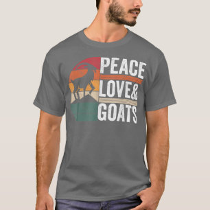 Peace Liebe Ziegen Ziege Bekleidung Bauer Landung  T-Shirt