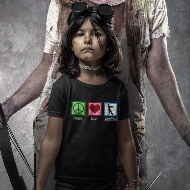 Peace Liebe Zombies Kids T-Shirt (Von Creator hochgeladen)