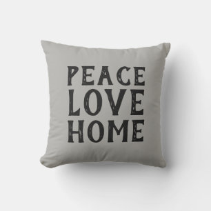 PEACE LIEBE ZUHAUSE typografie Kissen