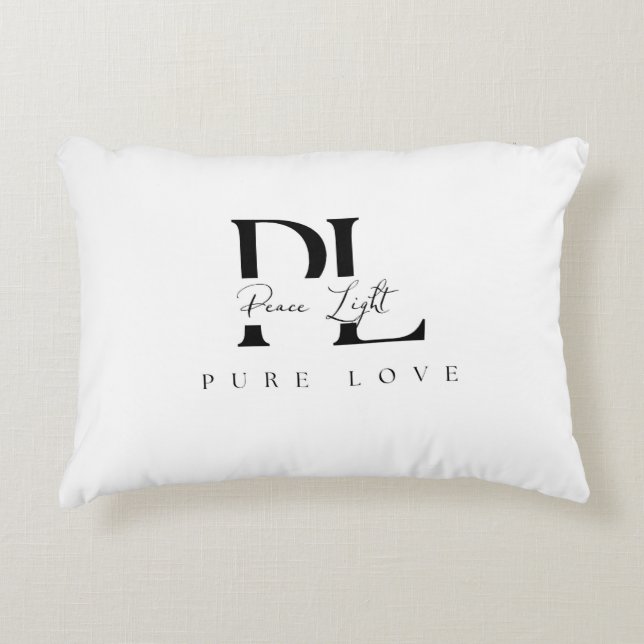 „Peace Light – Pure Love“-Logo Dekokissen (Vorderseite)