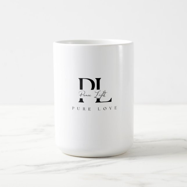 „Peace Light – Pure Love“-Logo Kaffeetasse (Mittel)