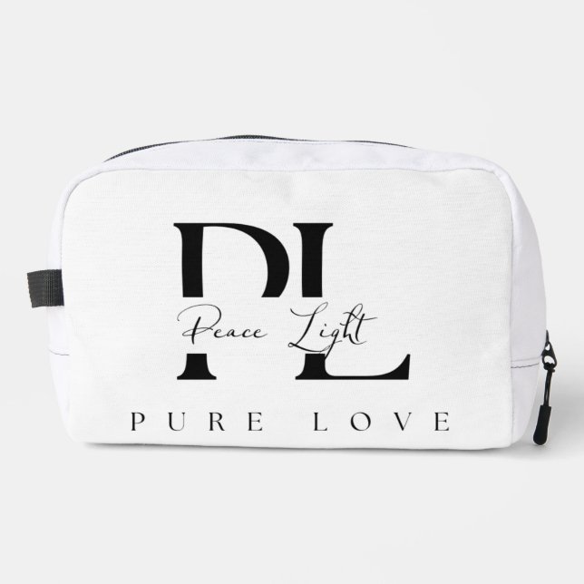 Peace Light – Pure Love Logo Waschbeutel (Vorderseite)